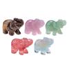 Mini Crystal Elephant Figurine Natural Crystals Art Animal Statue Ornament for Home Bedroom Office Desktop Room Decoration