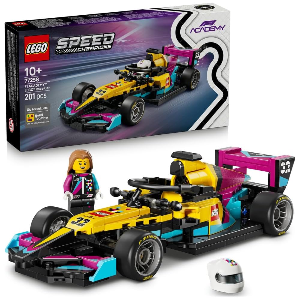 LEGO Speed Champions F1 Academy Race Car Toy for Kids Ages 10-12 with Mini Figures and Blocks