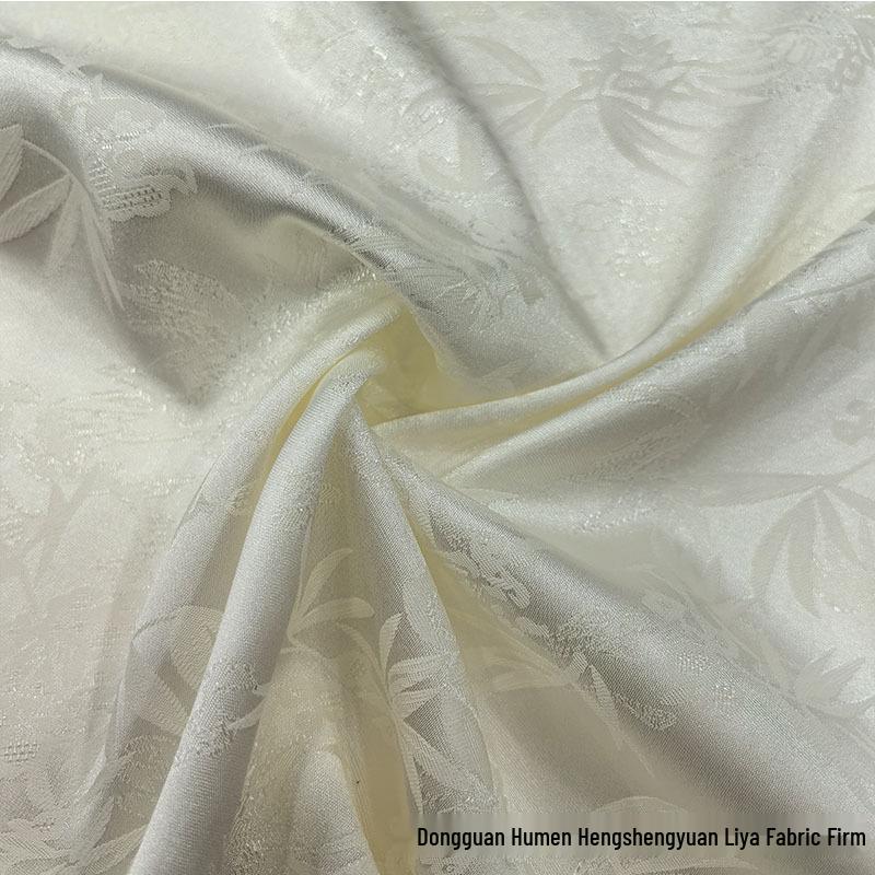 Двухцветная жаккардовая ткань с бамбуковыми листьями для ципао, свадебного платья, рубашки и длинной юбки