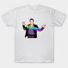 Men Black Print T-shirt Illusions No-Cut Transfer Paper Print Cotton Tshirt