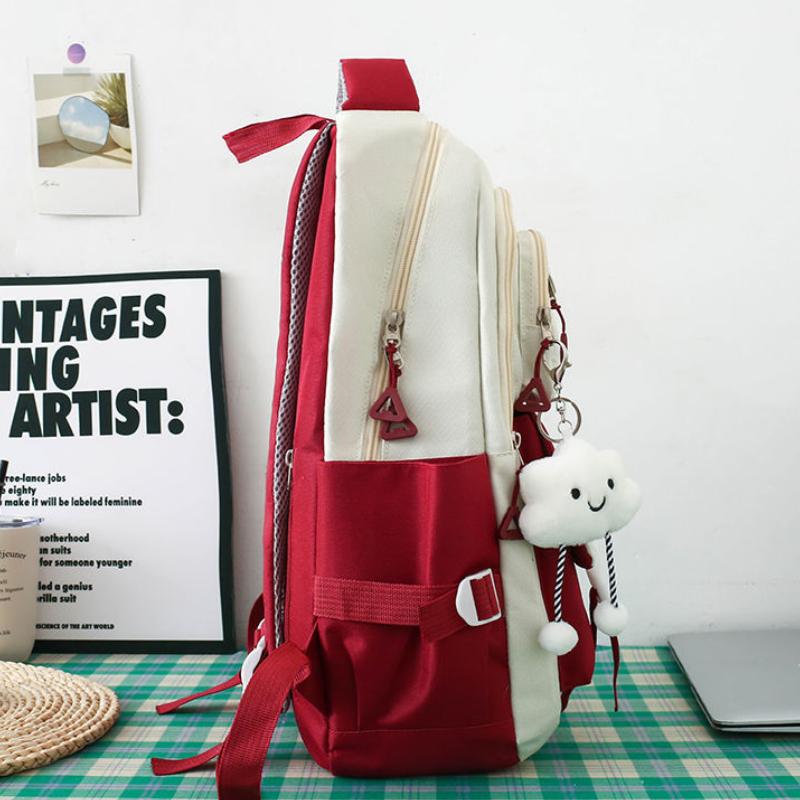 Набор из 5 школьных рюкзаков для студентов Начало учебного сезона Корейская мода Рюкзаки для средней школы Большая вместимость Набор из двух сумок