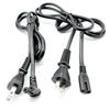 Japanese Standard C17 Angled Power Cord with Flip-Over Two-Pin AC Plug
