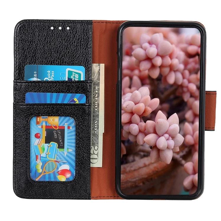 For Huawei Mate 60 Pro Nappa Texture Split Leather Stand Wallet Case Drop Protection Phone Cover