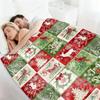 Рождественский лоскутный флисовый плед с рисунком оленя, кардинала и елки, мягкий и уютный плед для дивана, отдыха, идеальные подарки