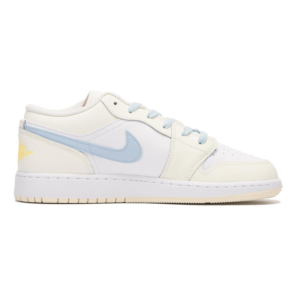 Jordan Air Jordan 1 Низкие Винтажные Баскетбольные Кроссовки Устойчивые к Скольжению и Истиранию GS Желто-Синие FV8486-181(Команда59-)
