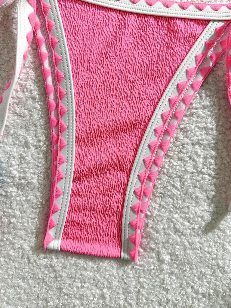 Женский разноцветный купальник однотонной расцветки - Сексуальное бикини в стиле инс для пляжа