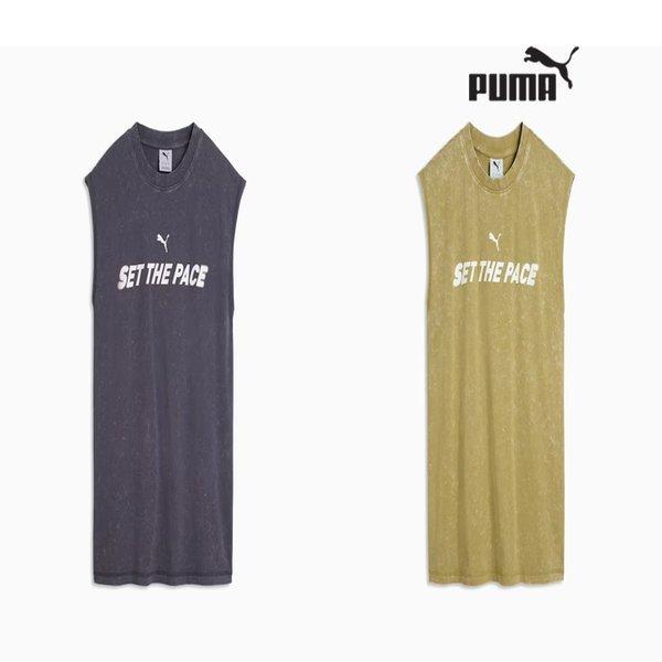 Puma Свободная стираная майка без рукавов с принтом 639040