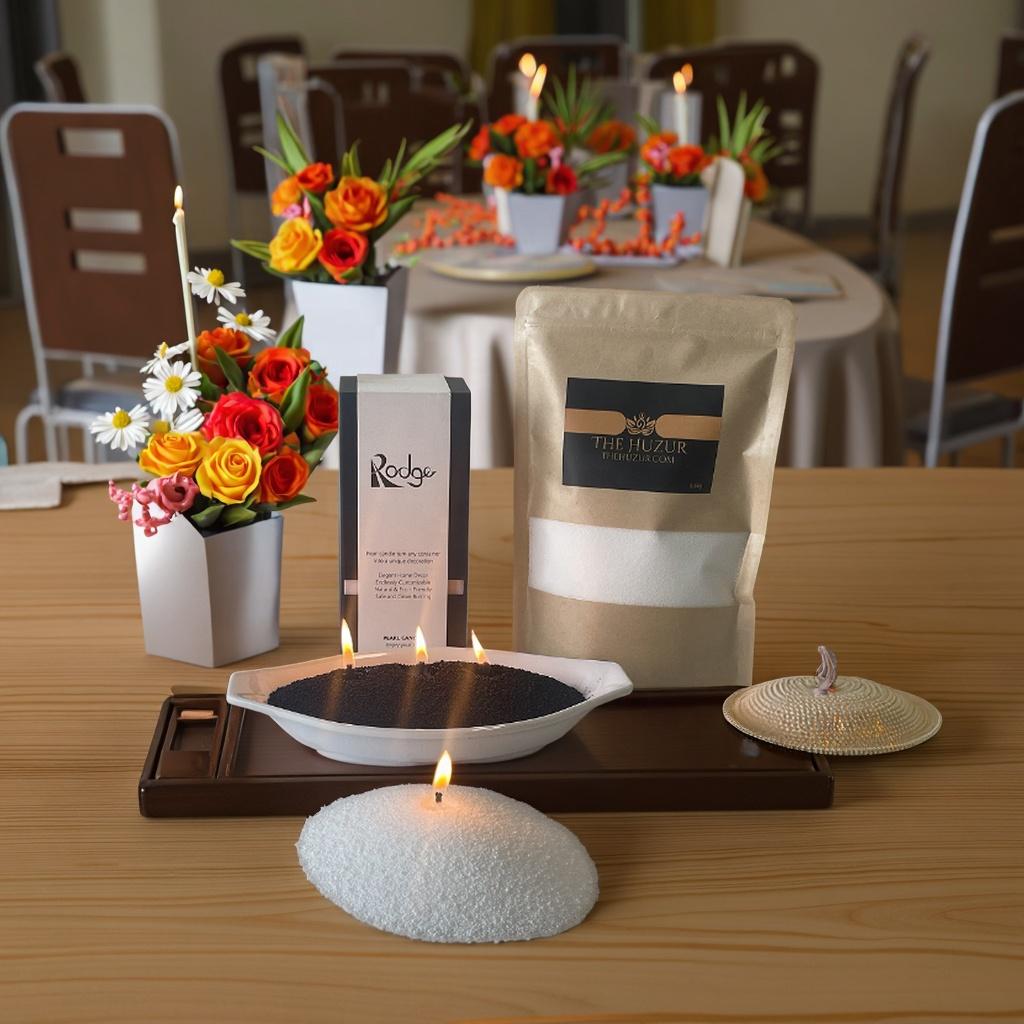 Pearled Palm Wax Candles Customized Logo Non-Toxic Handmade Vegan Environment-Friendly for Wedding Holiday Christmas Diwali Bars