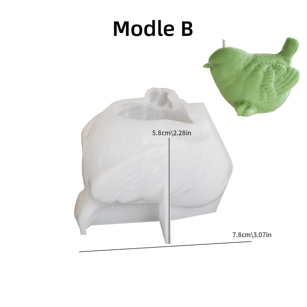 1 шт. Силиконовые формы для свечей и украшений в виде птиц - Идеально подходят для ароматерапевтических свечей, смол, мыла ручной работы, домашнего декора и поделок