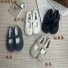 Height-increasing Bow New Lamb Wool Shoes Wear Versatile One-pedal Doudou Single Shoes Sweet Mary Jane Cotton Shoes