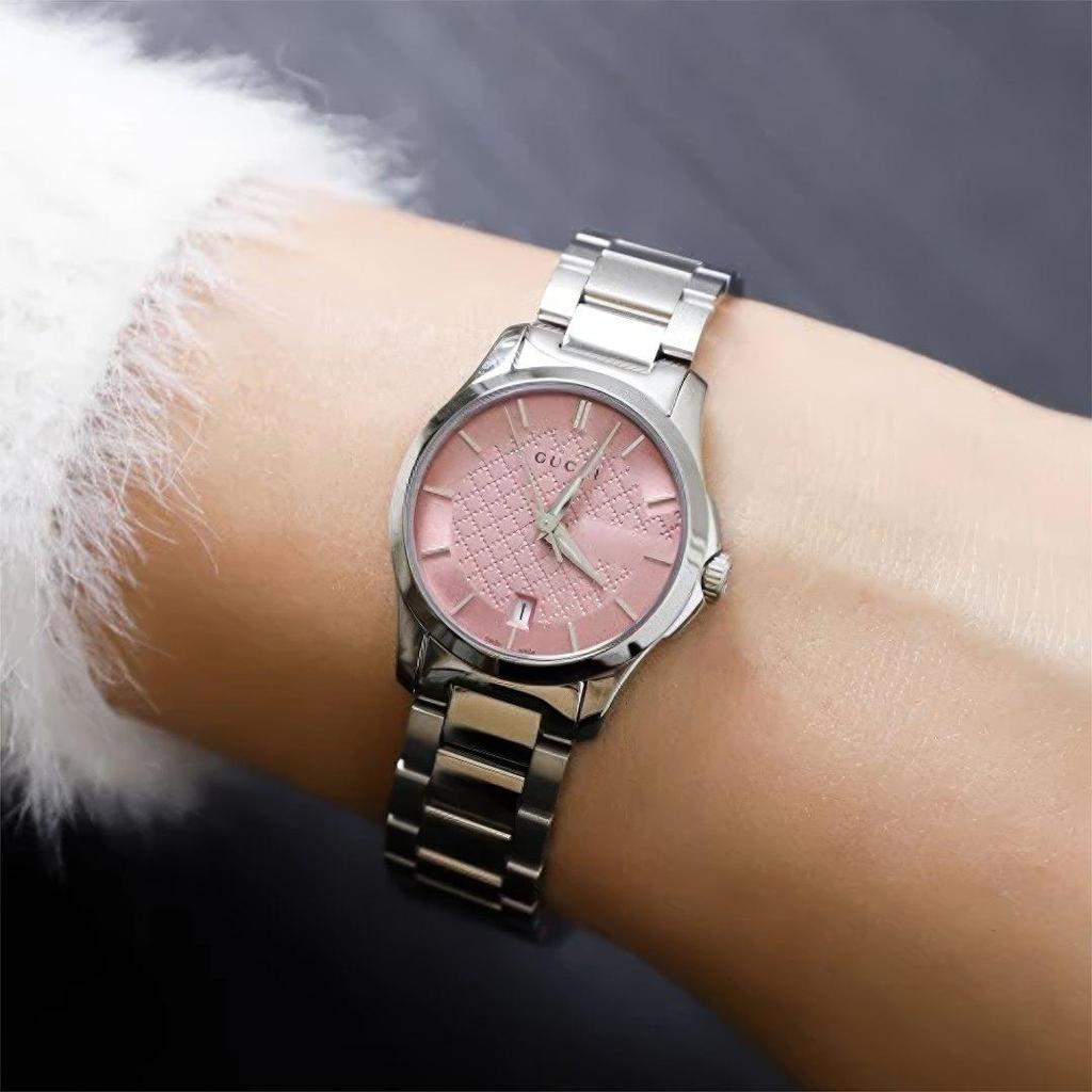 Gucci YA126524 Женские часы G-Timeless с розовым циферблатом