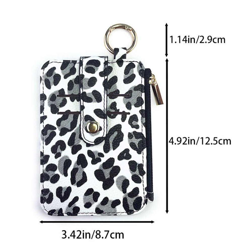 Мини кошелек с леопардовым принтом, тонкий женский короткий кошелек, подарок, поясная сумка, унисекс