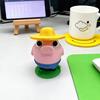Farmer Pig Coin Bank Funny Animal Money Box with Hat Novelty