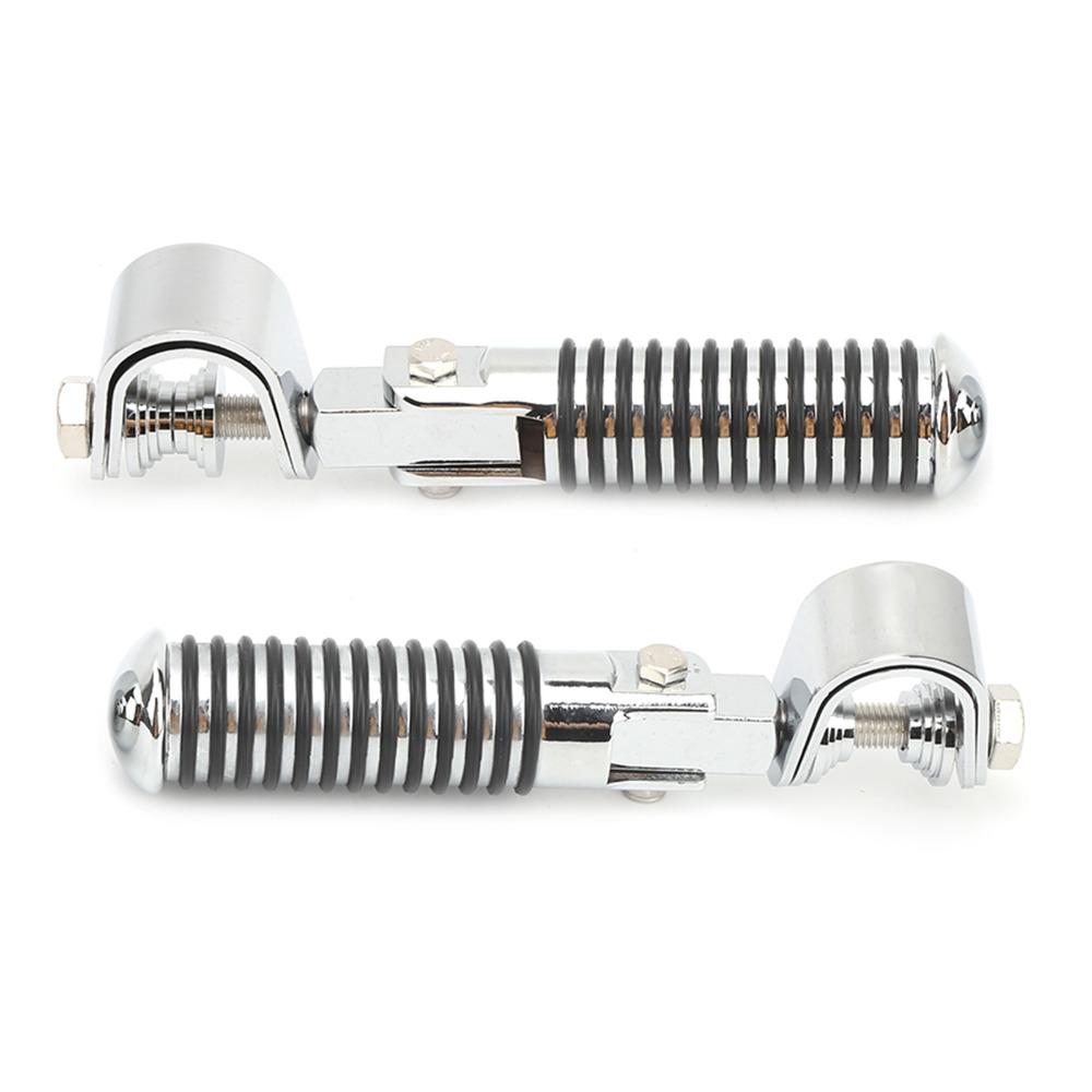 2pcs Pair Set Highway Footpegs 1 to 1.25 Inch Crash Bar Footrest Universal Foot Pegs Engine Guard