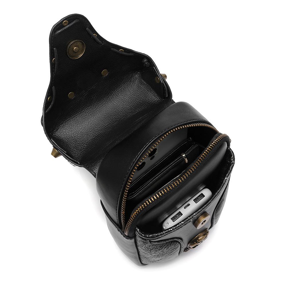 Женская сумка через плечо, мини-сумка для мотоцикла с черепом, сумка для мобильного телефона