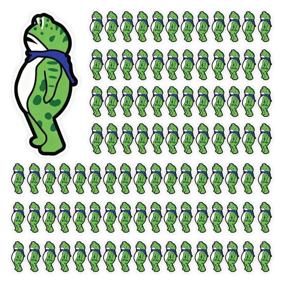 1/5/10/20/50/100Pcs Resist Frog Sticker Waterproof PVC Frog Meme Sticker Cell Phone Laptop Computer Helmet