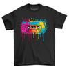 Tape Paint Drip Design T-Shirt - Retro, Colorful, and Cool! Funny T-shirt, Unise