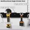 2 шт. Держатель для угловой шлифмашины из углеродистой стали, 2 отсека, настенный, стойка-стеллаж для шлифмашины, стеллаж для хранения, органайзер для электроинструментов