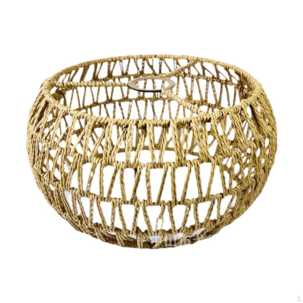 Абажур в богемном стиле, чехол для лампы из бумажной веревки, плетеный вручную винтажный абажур для лампы