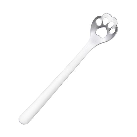 Кофейные ложки с когтями, полая чайная ложка из нержавеющей стали, дизайн в виде кошачьей лапы, безопасная для мытья в посудомоечной машине ложка для чая, кофе, льда