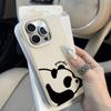 Чехол для телефона Cute Panda Leather для iPhone 16 Pro, чехол для iPhone 13, 11, 12, 14, 15 Pro Max, 16 Plus, карамельный цвет, ударопрочный, мягкий чехол