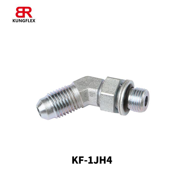 KUNGFLEX Adjustable 45° Bend JIC to Metric Thread Fitting
