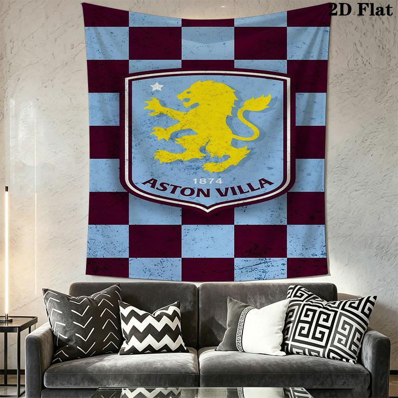 Aston Villa logo Wall Hanging Printed Fabric Blanket Decorative Tapestries for Bedroom Living Room Home Decor