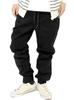 Однотонные мужские джинсы-джоггеры большого размера стрейч с эластичной зауженной талией, размер 5XL, черный (джинсы)