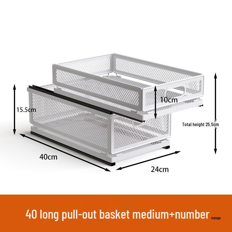Многоярусная выдвижная кухонная корзина для хранения закусок, приправ и банок