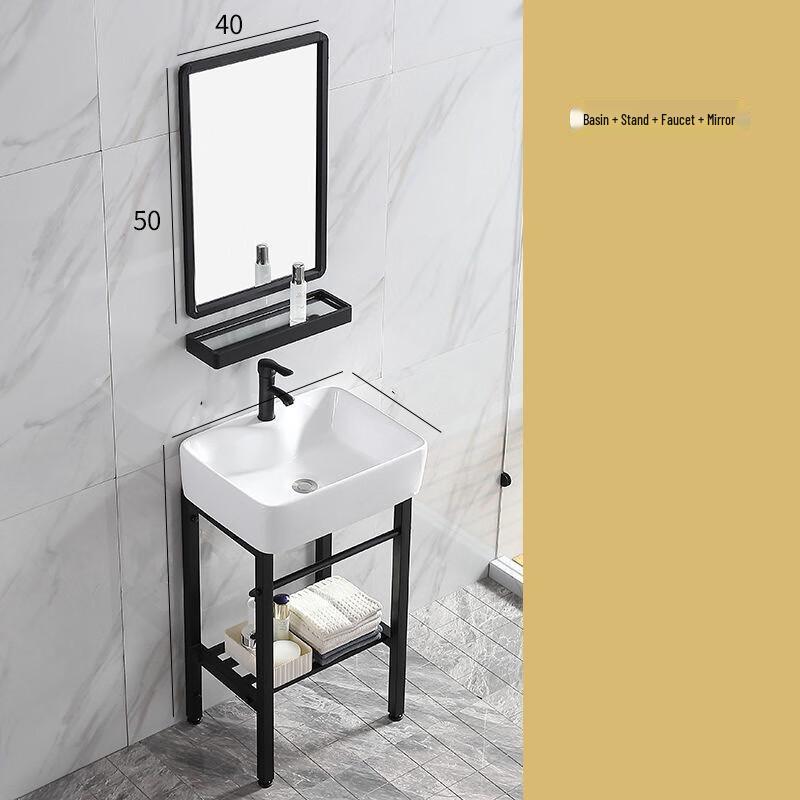 XONYSHI Ceramic Pedestal Wash Basin Set