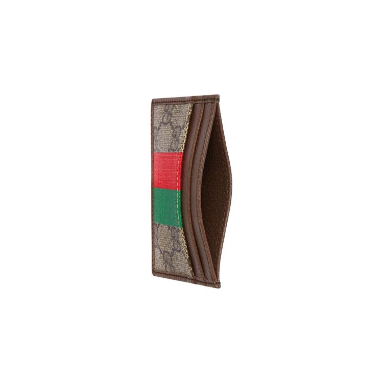Gucci Держатель для карт из канвы с принтом GG и кожи, ретро-стиль, для ежедневных поездок, покупок 673002-US7EC-9396