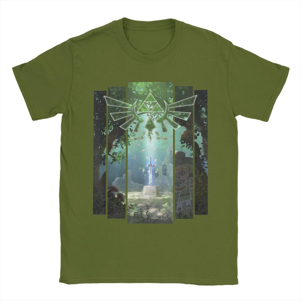 Zeldas The Master Sword Lost Woods T Shirts for Unisex Pure Cotton Cool TShirts Round Neck Tees Short Sleeve Clothing Unique