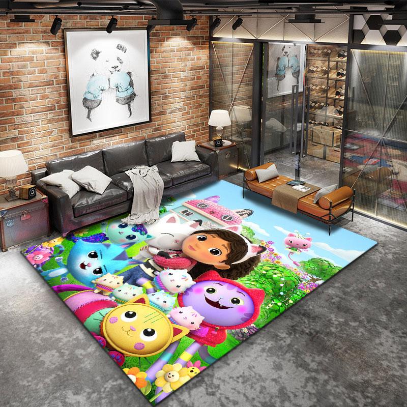Gabby'S Dollhouse Carpet Rug For Living Room Bedroom Home Sofa Decoration Kids Play Nonslip Floor Mat
