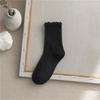 5 Pairs of Women's Summer Thin Style In The Tube Wooden Ear Side Socks
