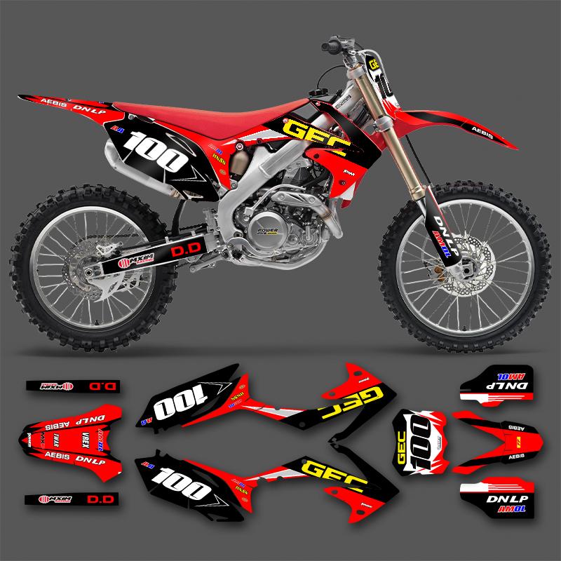 Powerzone Для HONDA CRF250 CRF250R 2010 2011 2012 2013 CRF450 CRF450R 2009 2010 2011 2012 Мотоциклетные Графические Наклейки 00