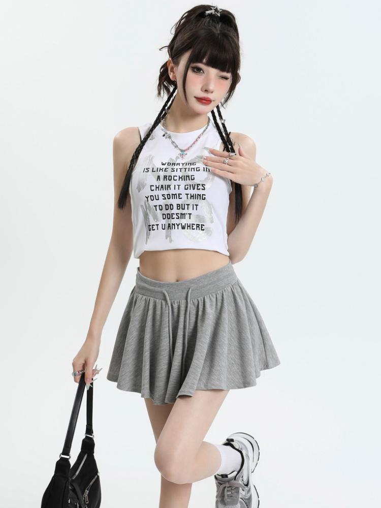 Танцевальная спортивная повседневная свободная мини-юбка с завязками на резинке для лета для йоги, дышащая юбка для бега, облегающая юбка А-силуэта