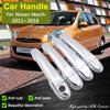 Хромированная крышка дверной ручки для Nissan Micra March K13 Renault Pulse 2011 2012 2013 2014 2015 2016, аксессуары для стайлинга автомобилей