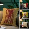 Забавная наволочка для подушки из аниме One-Punch Man, наволочка на подушку из шлифованного флиса с индивидуальной печатью, приятная на ощупь как детская кожа, экологически чистый сублимационный краситель, подушка
