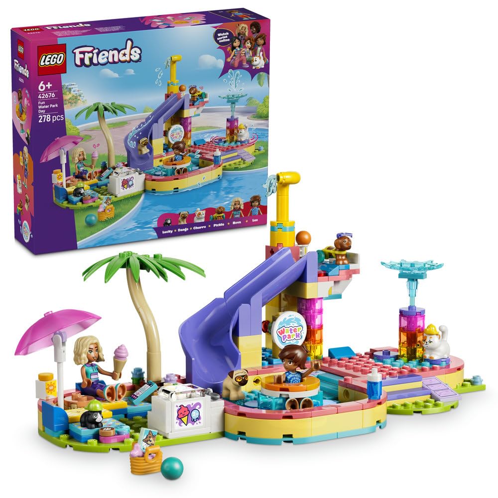 Игрушка LEGO Friends Аквапарк - Подарок на день рождения, Строительные блоки, Образовательная игрушка для девочек и мальчиков, Возраст 6, 7, 8, 9 лет, Декоративная игрушка, Ролевые игры, Ro