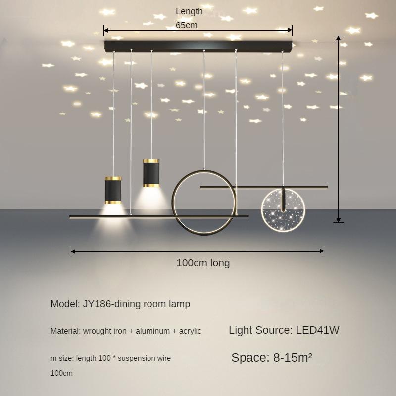 Звезда Столовая Люстра Современный Минималистский Минималистский Длинный Бар Свет Обеденный Стол Освещение Столовой