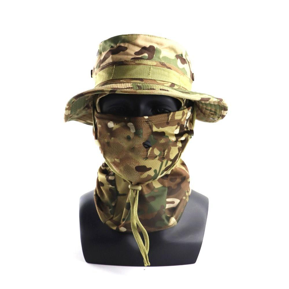 Sunscreen Balaclava Boonie Hat Wide Brim Sun Hat Durable Fishing Cap Full Face Mask Set Climbing