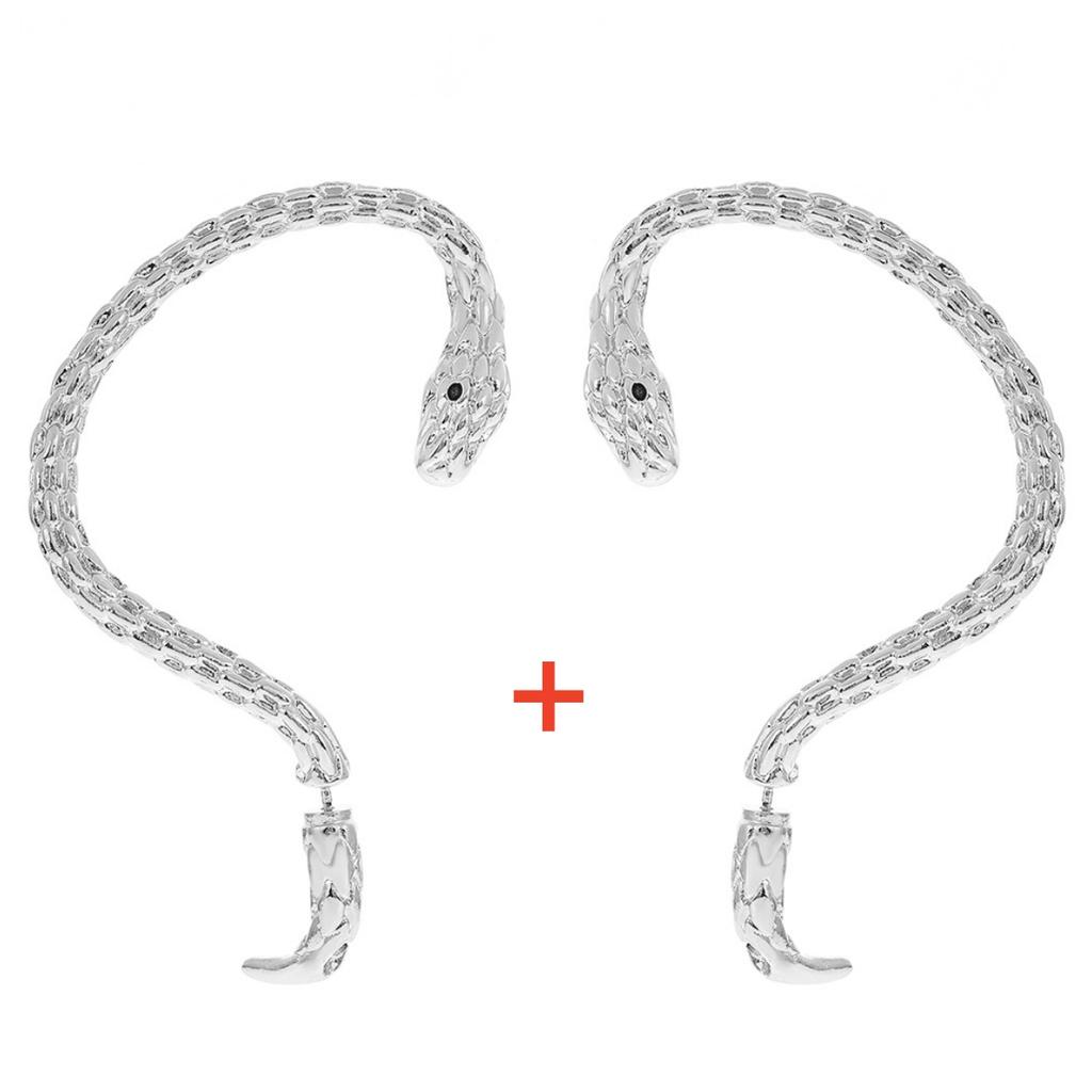Панк Ретро Серьги в форме змеи для мужчин и женщин Модные Креативные Животные Золотистый цвет Серебристый цвет Узор питона Пусеты