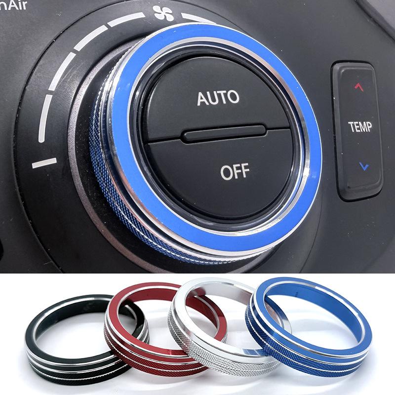 Для Hyundai Ix45 2013-2017 Декоративное кольцо ручки центрального кондиционера на приборной панели автомобиля Металлическая накладка Аксессуары для интерьера автомобиля