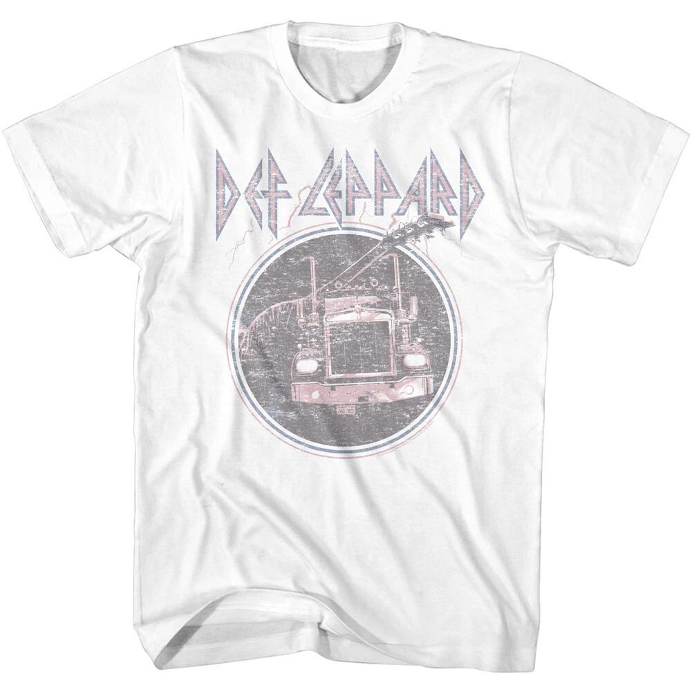 Def Leppard On Through The Night Потертая Мужская Футболка Рок-Музыкальная Группа Мерч