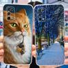For Realme 7 Pro Case RMX2170 Cute Cat Flowers Painted Cover Clear Silicone Soft TPU Phone Case For Realme 7 Pro Realme7 5G Bags
