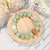 DIY Pet-themed White Green Xiu Jade Crystal Sandalwood Dog Bracelet Natural Stone Versatile Fashion Jewelry