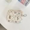 Модная Полиэстеровая Портативная Женская Сумка для Макияжа Кошелек Цветочный Женский Маленький Хранилище Клатч Милый Мультяшный Стеганый Женский Косметический Сумки