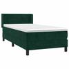 Sommier à lattes et matelas - Maison Exclusive - Velours vert foncé - 80x200 cm - Tête de lit réglable
