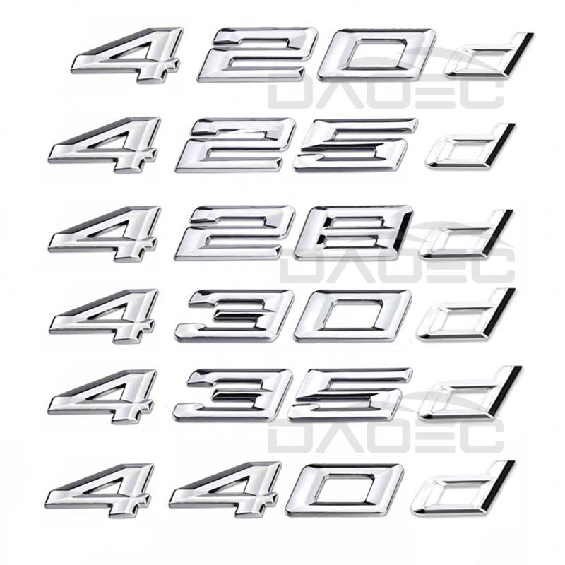 Car 3D ABS Trunk Letters Logo Badge Emblem Styling Decals Sticker For BMW 4 Series 420d 425d 428d 430d 435d 440d F30 F32 F33 F36