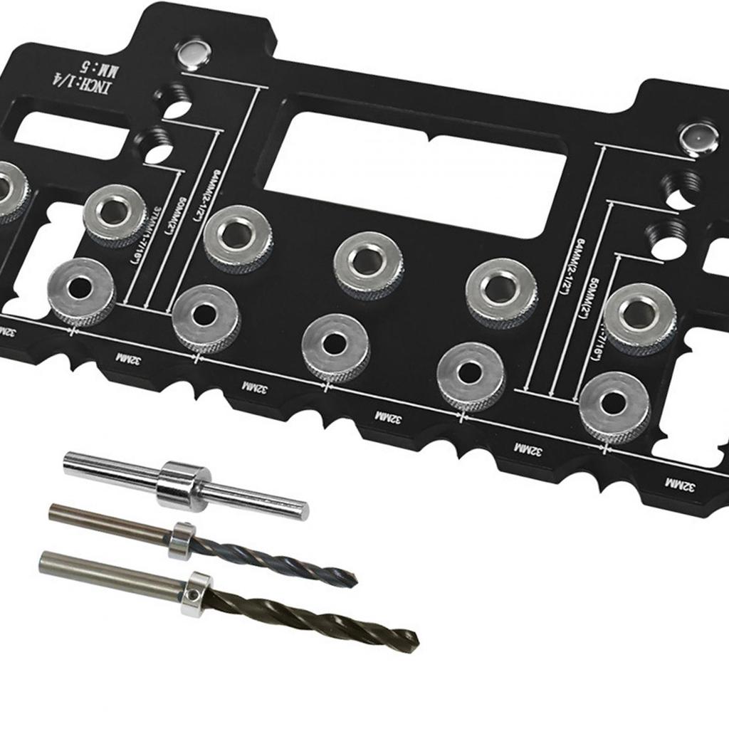 Shelf Pin Jig Home Improvement Aluminum Alloy Drill Guide Template for Wardrobe Straight Holes Cupboard Builders Workshop